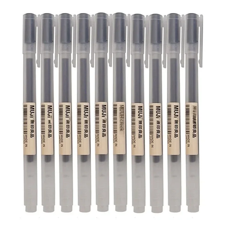 Muji Stationery Gel Pen - 6/8 Pçs/set MUJIs Caneta Gel Preto/Vermelho/Azul