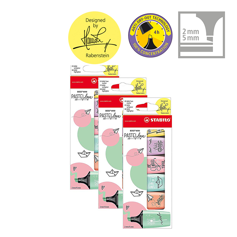 Stabilo Marker Boss - STABILO BOSS MINI Pastellove - Pacote