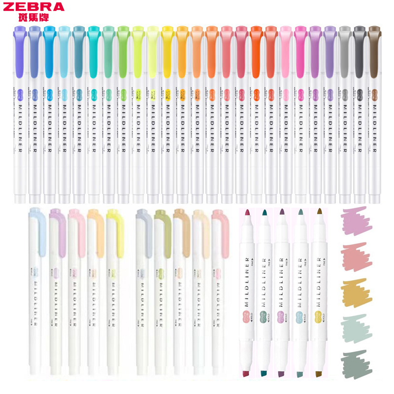 Zebra Pen Sarasa - 1/3 pçs zebra mildliner wkt7 canetas