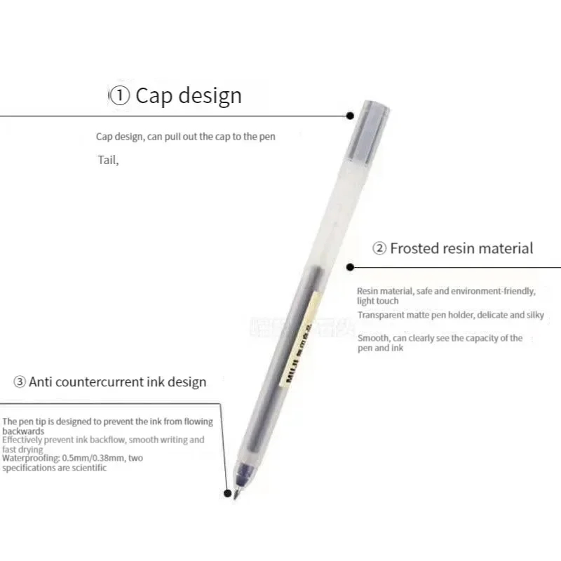 Conjunto de 6/8 Canetas Gel MU - Muji Stationery Gel Pen avaliação e preço
