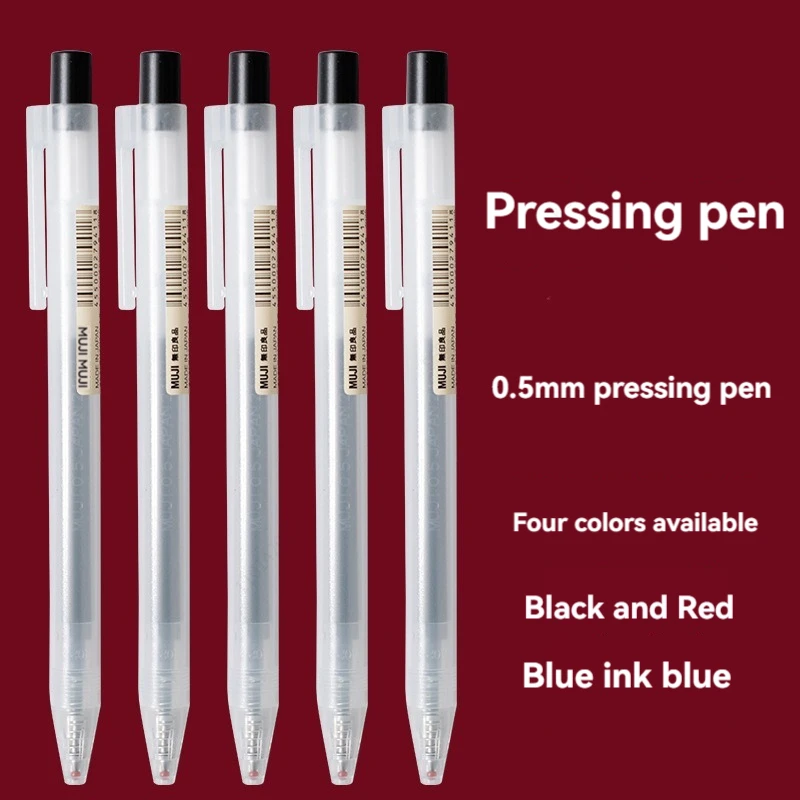 Caneta gel de imprensa 0.5mm,  - Muji Stationery Gel Pen avaliação e preço