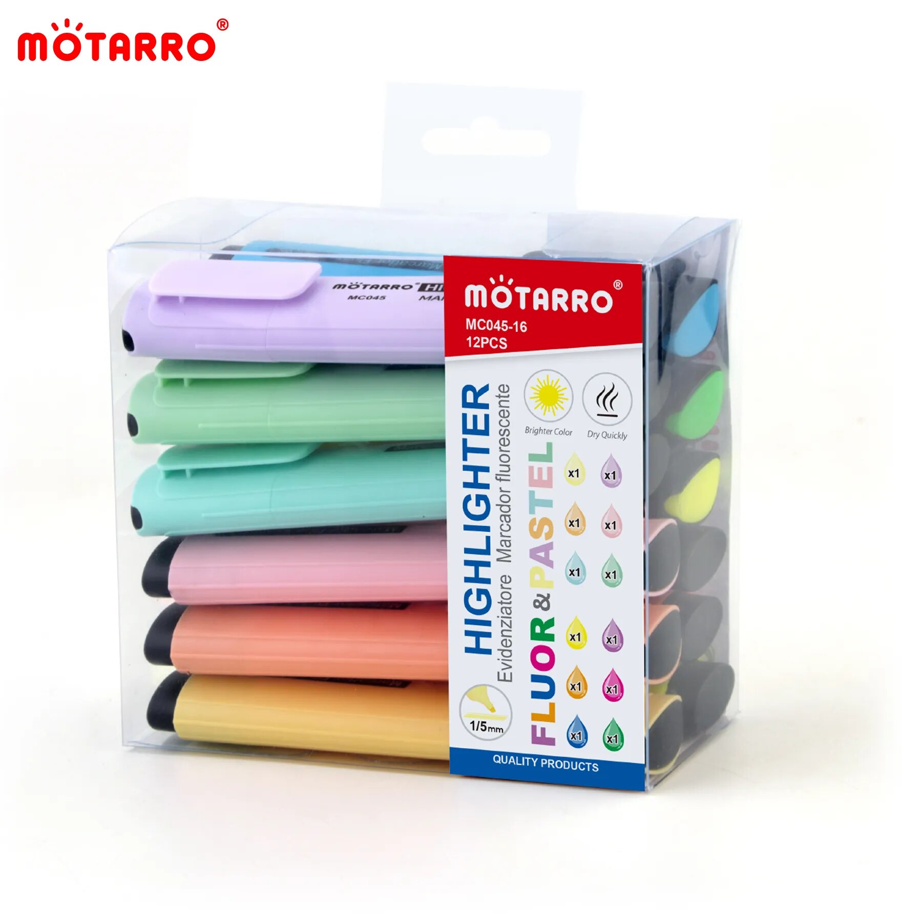 Mootaro 12 pçs caixa de pvc ma - Stabilo Marker Boss avaliação e preço